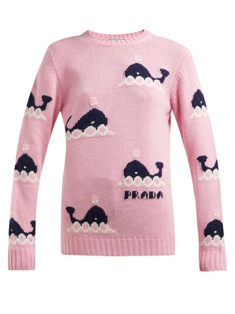 prada whale sweater|Prada cashmere cardigan.